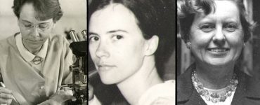 三张科学先锋女性的黑白照片